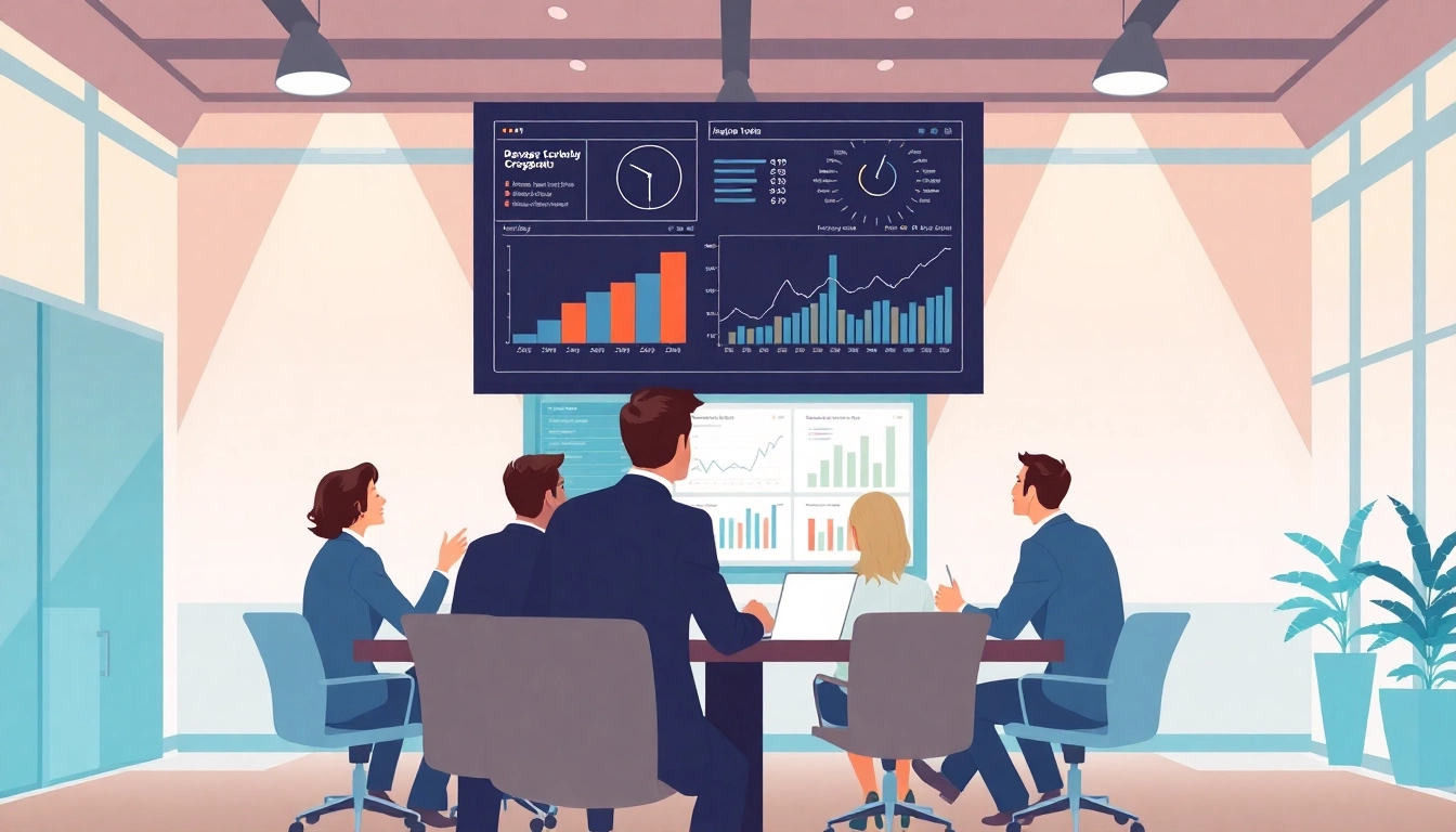 Engaged legal team planning Mass Tort Marketing strategies with data visuals for effective outreach.