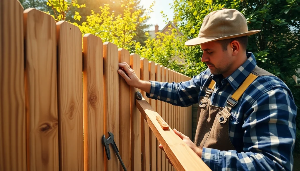 Fencing companies Manchester providing expert fence installation in a vibrant garden setting.