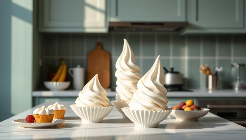 Using a whipped cream charger to create fluffy toppings on desserts in a serene kitchen.